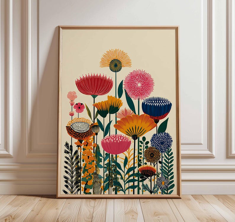 Colorful Botanical Wall Art Print
